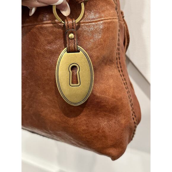Vintage FOSSIL Crossbody Convertible Bag Purse Messenger Leather Key Zipper - Picture 11 of 16